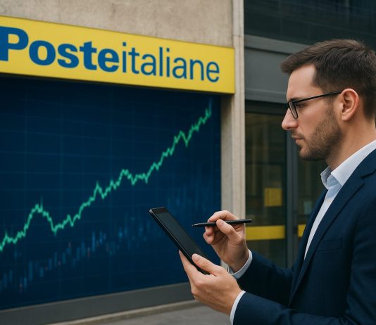 trader che analizza grafici e insegna Poste