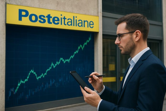 trader che analizza grafici e insegna Poste