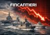 Azioni Fincantieri: comprare o alla larga dopo crollo in borsa? navi da guerra e logo Fincantieri