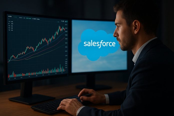 trader davanti a laptop con grafici