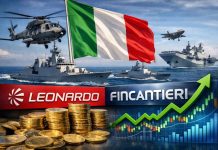Azioni Leonardo e Fincantieri: reazione all’ipotesi fusione. Perchè è impossibile navi e elicotteri militari con grafico di borsa