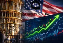 grafico di borsa e computer quantistici