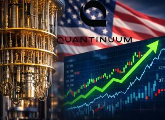 grafico di borsa e computer quantistici