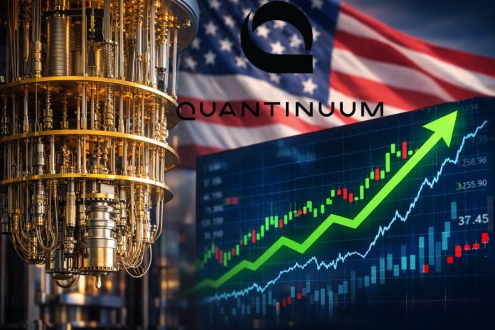 grafico di borsa e computer quantistici