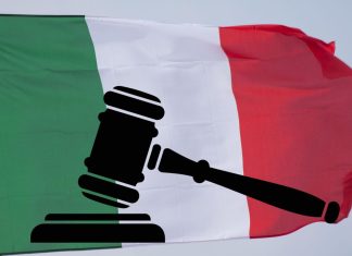 tricolore con martelletto asta