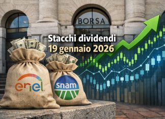 ingresso Piazza Affari con sacco di soldi