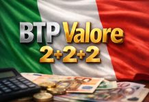 Cedola nuovo BTP Valore 2026: i 3 range previsti per lo step-up bandiera Italia, soldi e calcolatrice