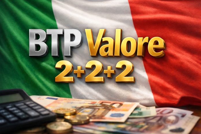 btp valore cedola bandiera Italia, soldi e calcolatrice