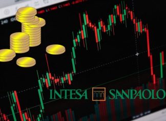 grafico a candele e monete