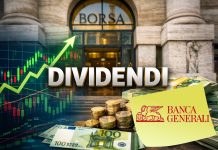 Dividendo Banca Generali 2026: doppia tranche, date stacco e ritorno azionisti ingresso borsa di Milano con soldi