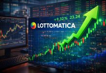 Lottomatica e grafico al rialzo