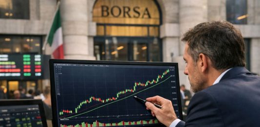 trader che analizza azioni italiane