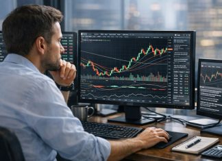 trader con grafici