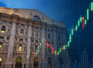facciata della borsa di Milano