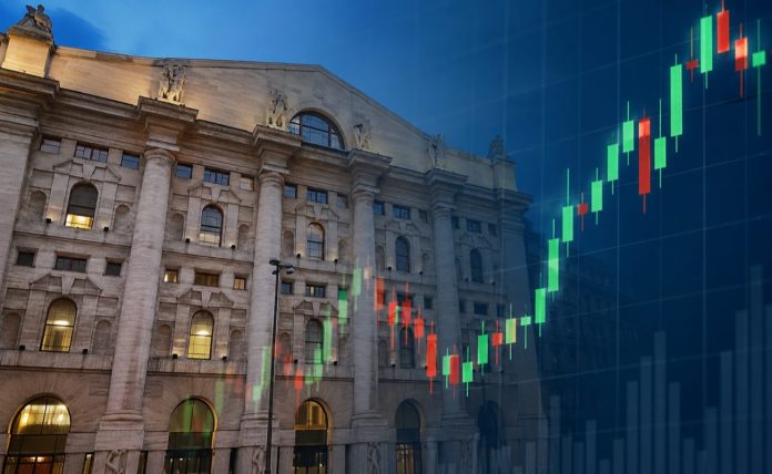 facciata della borsa di Milano