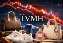 borse e abiti di lusso con logo LVMH