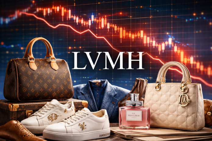 borse e abiti di lusso con logo LVMH
