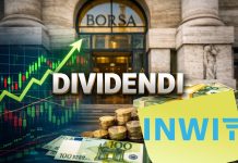 ingresso borsa con postit con logo Inwit