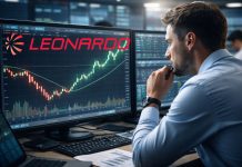 Per le azioni Leonardo improvviso cambio di direzione: cosa è successo? trader che analizza grafico