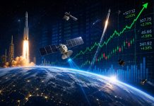 spazio e grafico di borsa