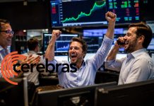 trader che esultano per IPO Cerebras