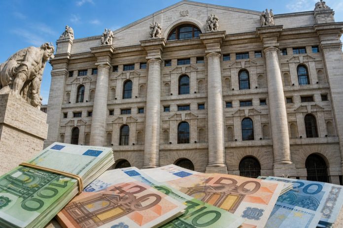 facciata borsa di Milano e soldi