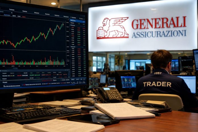 generali ass trader in sala operativa e insegna Generali