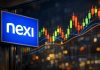Azioni Nexi: riprenderà trend rialzista dopo mossa CDP Equity? grafico a candele e insegna Nexi