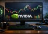 Ma le azioni Nvidia sono ancora da comprare con la trimestrale? desktop con grafico a candele