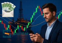 trader e grafico a candele