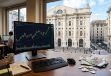 Borsa Italiana: lista dividendi 11 maggio 2026 facciata borsa di Milano e soldi