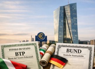 palazzo BCE con BTP e Bund