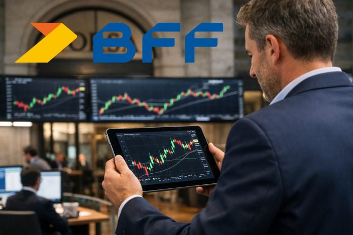 BFF Bank trader davanti alla borsa