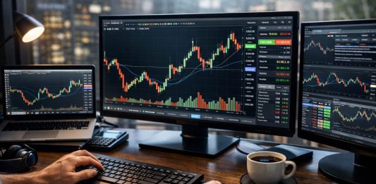 trader in azione su frame giornaliero