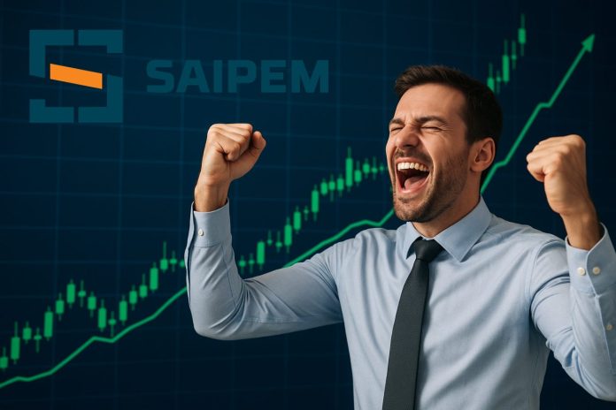rally azioni saipem trader che esulta
