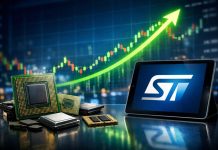 logo STM su tablet e chips