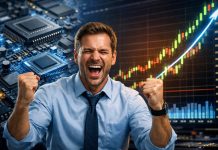 trader felice e semiconduttori