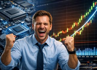trader felice e semiconduttori