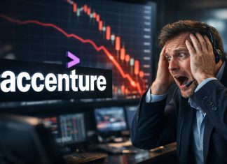 trader disperato e grafico di sell