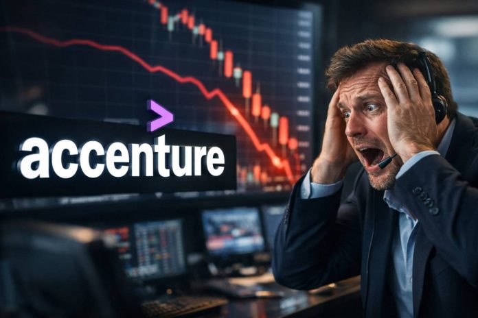 sell off Accenture trader disperato e grafico di sell