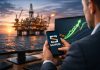 piattaforma e trader con cellulare