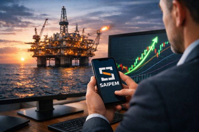 piattaforma e trader con cellulare
