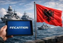 Azioni Fincantieri: rimbalzo grazie al MoU in Albania, cosa rappresenta Tablet con logo Fincantieri