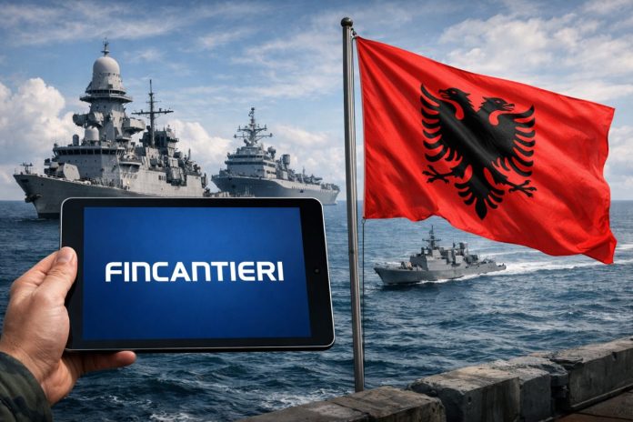 Tablet con logo Fincantieri
