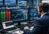 Cosa è un broker ECN spiegato semplice trader in azione dinanzi a schermi