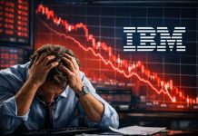 trader disperato per crollo IBM