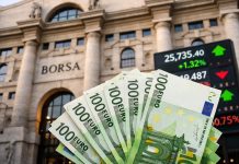Borsa Italiana: 4 dividendi in stacco lunedì 6 luglio 2026 facciata borsa e soldi
