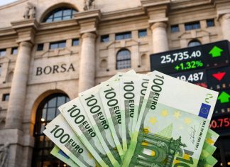 facciata borsa e soldi