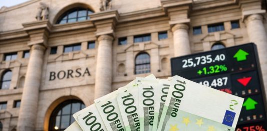 facciata borsa e soldi
