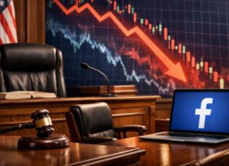 aula processo Usa e logo Facebook